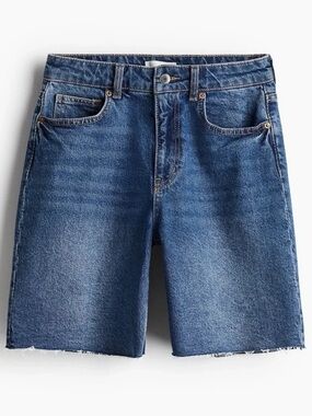 H&M Denim Bermuda Shorts Size 10 NWT